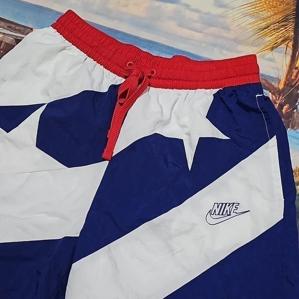 Nike USA Red White Blue Swim Shorts Size Large